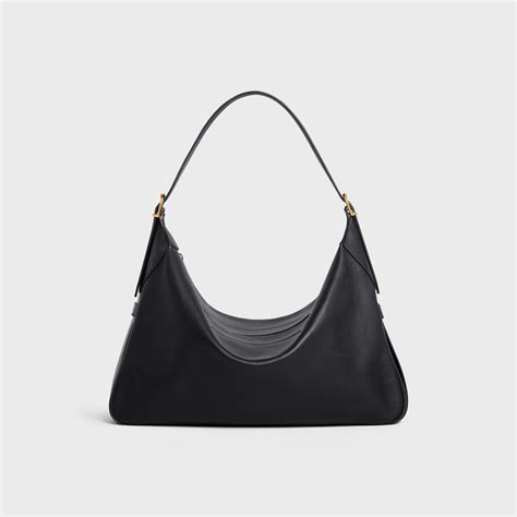 celine romy|Celine black shoulder bag.